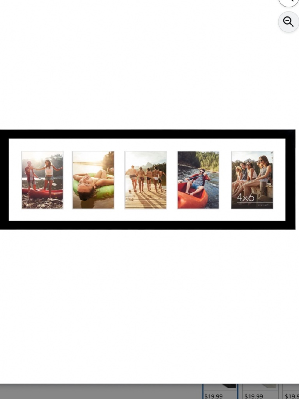 Americanflat 4x6 Collage Picture Frame - Fits 5 - Engineered Wood - Black